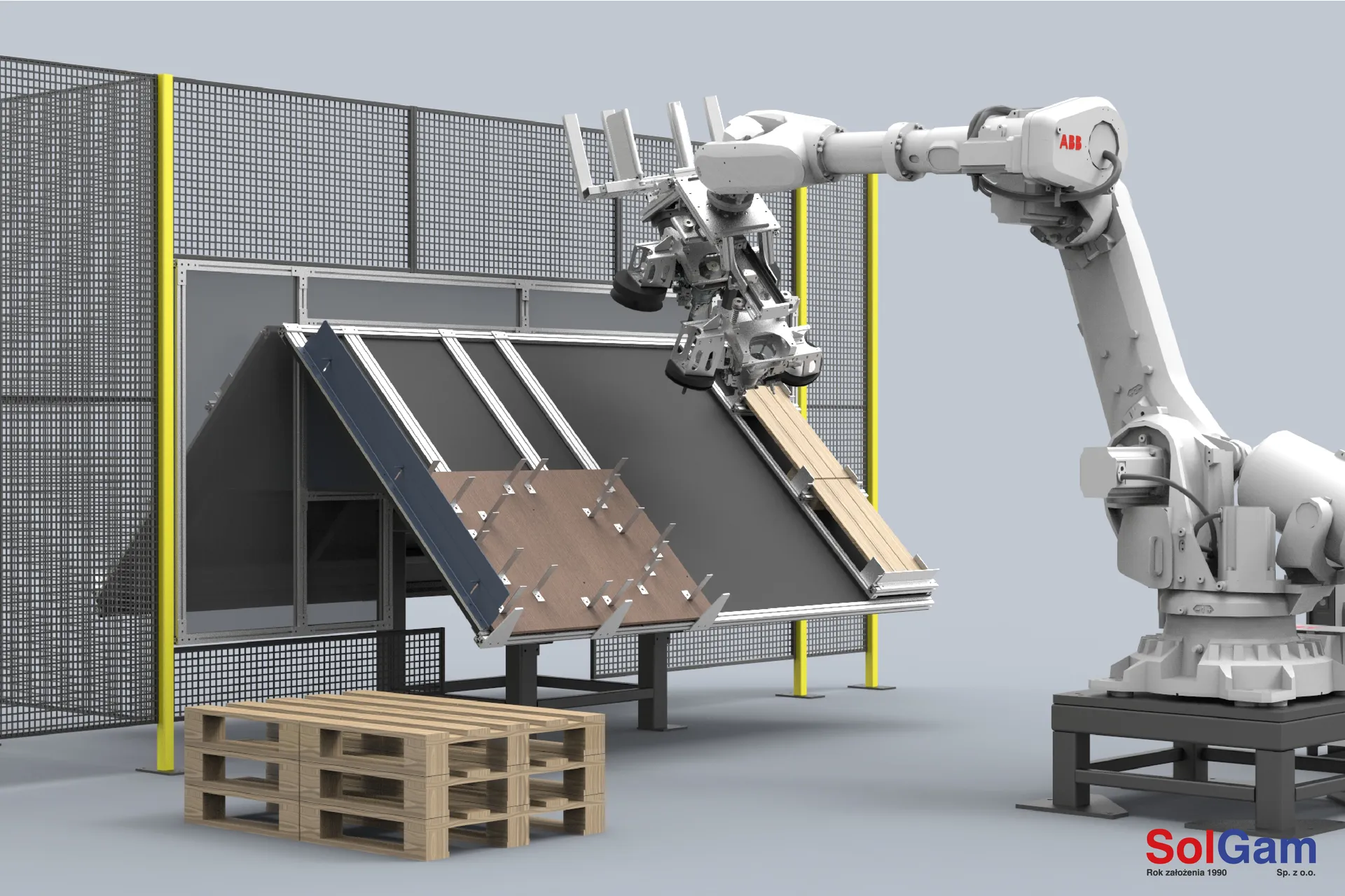 robotic pallet nailing station